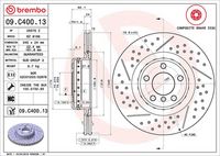 BREMBO 09.C400.13 - Disco de freno