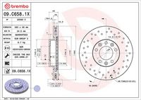 BREMBO 09.C658.1X - Disco de freno