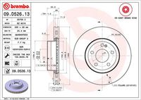 BREMBO 09.D526.13 - Disco de freno