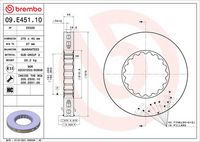 BREMBO 09.E451.10 - Disco de freno