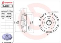 BREMBO 14.E308.10 - Tambor de freno