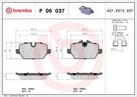 BREMBO P 06 037X - Juego de pastillas de freno