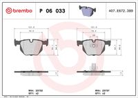 BREMBO P 06 033X - Juego de pastillas de freno