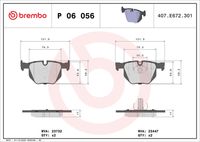 BREMBO P 06 056X - Juego de pastillas de freno