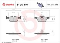 BREMBO P 06 071X - Juego de pastillas de freno