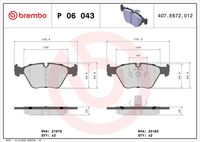 BREMBO P 06 043X - Juego de pastillas de freno