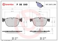 BREMBO P 06 049X - Juego de pastillas de freno