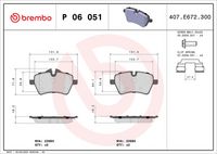 BREMBO P 06 051X - Juego de pastillas de freno