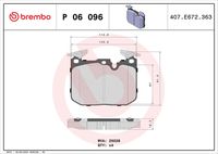 BREMBO P 06 096X - Juego de pastillas de freno