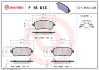 BREMBO P 16 013X - Juego de pastillas de freno