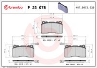 BREMBO P 23 078X - Juego de pastillas de freno