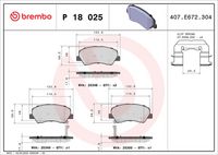 BREMBO P 18 025X - Juego de pastillas de freno