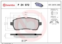 BREMBO P 24 072X - Juego de pastillas de freno