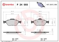 BREMBO P 24 055X - Juego de pastillas de freno