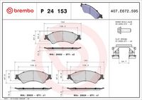 BREMBO P 24 153X - Juego de pastillas de freno