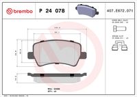 BREMBO P 24 078X - Juego de pastillas de freno