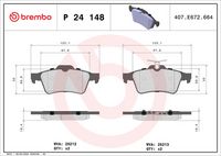 BREMBO P 24 148X - Juego de pastillas de freno