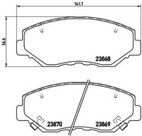 BREMBO P 28 035X - Juego de pastillas de freno