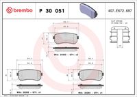 BREMBO P 30 051X - Juego de pastillas de freno