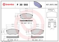 BREMBO P 30 055X - Juego de pastillas de freno