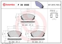 BREMBO P 30 056E - Juego de pastillas de freno