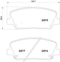 BREMBO P 30 065X - Juego de pastillas de freno