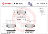 BREMBO P 30 067E - Juego de pastillas de freno