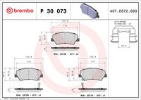 BREMBO P 30 073X - Juego de pastillas de freno