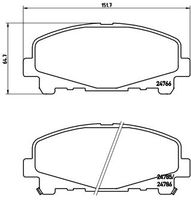 BREMBO P 28 043X - Juego de pastillas de freno