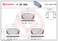 BREMBO P 30 056X - Juego de pastillas de freno