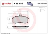 BREMBO P 41 003X - Juego de pastillas de freno