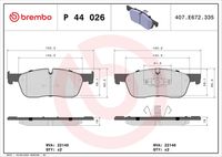 BREMBO P 44 026X - Juego de pastillas de freno