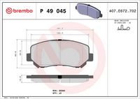 BREMBO P 49 045X - Juego de pastillas de freno