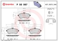 BREMBO P 50 067X - Juego de pastillas de freno