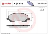 BREMBO P 54 030X - Juego de pastillas de freno