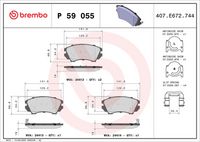 BREMBO P 59 055X - Juego de pastillas de freno