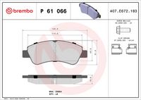 BREMBO P 61 066X - Juego de pastillas de freno