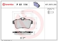 BREMBO P 61 114X - Juego de pastillas de freno