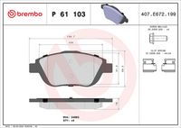 BREMBO P 61 103X - Juego de pastillas de freno