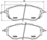 BREMBO P 78 017X - Juego de pastillas de freno