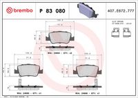 BREMBO P 83 080X - Juego de pastillas de freno