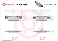 BREMBO P 68 059X - Juego de pastillas de freno