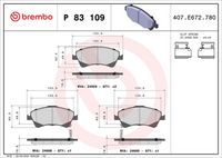 BREMBO P 83 109X - Juego de pastillas de freno