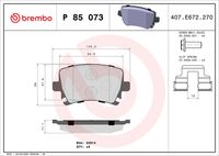 BREMBO P 85 073X - Juego de pastillas de freno