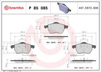 BREMBO P 85 085X - Juego de pastillas de freno