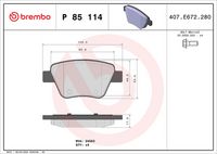 BREMBO P 85 114X - Juego de pastillas de freno