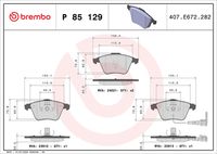 BREMBO P 85 129X - Juego de pastillas de freno