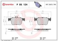 BREMBO P 85 124X - Juego de pastillas de freno