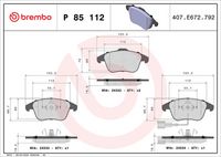 BREMBO P 85 112X - Juego de pastillas de freno