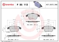 BREMBO P 85 113X - Juego de pastillas de freno